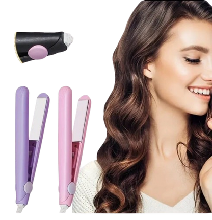 Combo Cepillo Secador+ Mini Plancha para Cabello ™