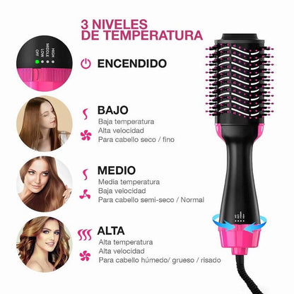 Combo Cepillo Secador+ Mini Plancha para Cabello ™